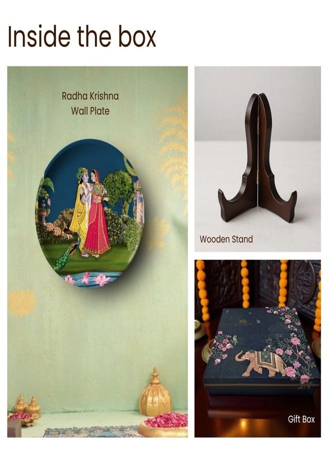 RITUALISTIC Krishna Wall Sculpture for Home decoration | Wall painting for living room | Metal Wall Décor | Gift items for unisex | Wall art | Wall showpiece | Home Décor Gift Items | Set of 1 plate - Image 5